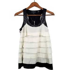 NEW! Miss Me Sequin Ruffle Detail Top - S